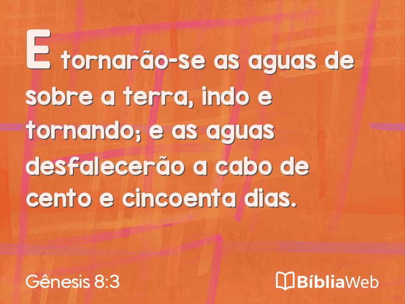 Gênesis 8:3 em imagem para compartilhar