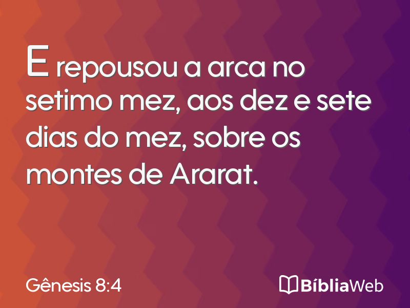 Gênesis 8:4 em imagem para compartilhar