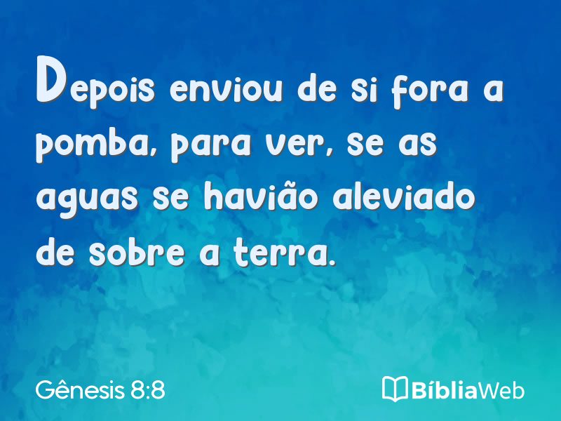 Gênesis 8:8 em imagem para compartilhar