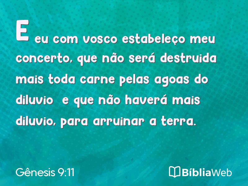 Gênesis 9:11 em imagem para compartilhar