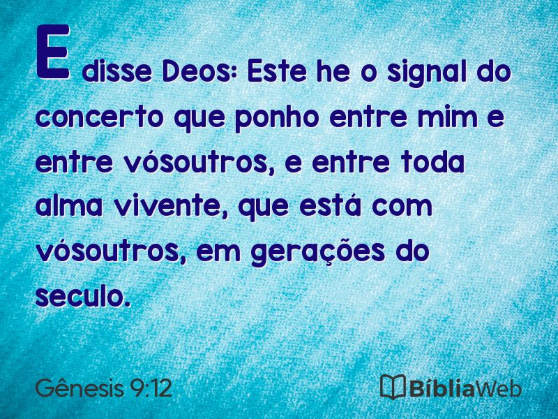 Gênesis 9:12 em imagem para compartilhar