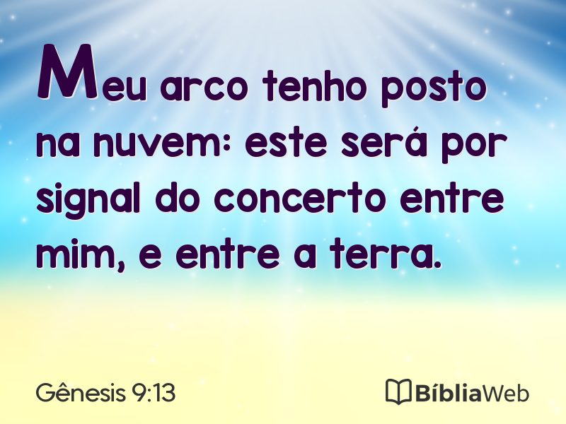 Gênesis 9:13 em imagem para compartilhar