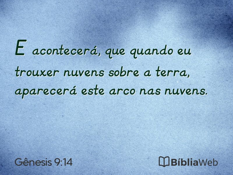 Gênesis 9:14 em imagem para compartilhar