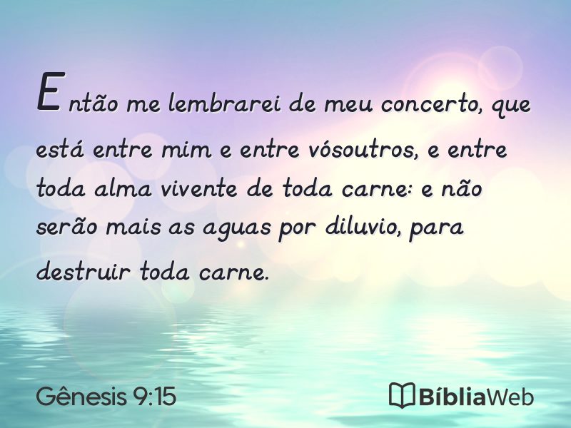 Gênesis 9:15 em imagem para compartilhar