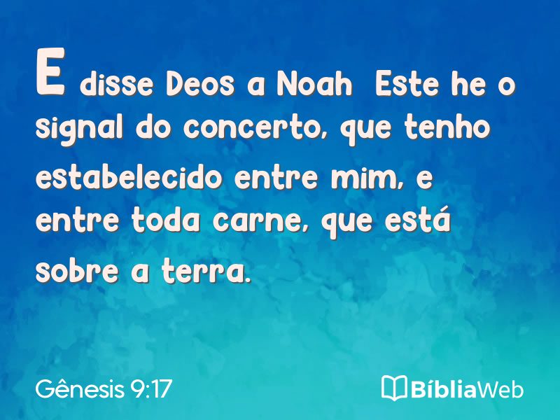 Gênesis 9:17 em imagem para compartilhar