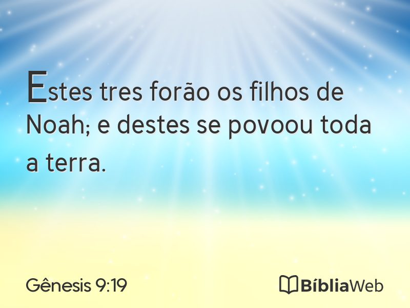 Gênesis 9:19 em imagem para compartilhar