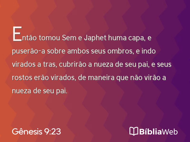 Gênesis 9:23 em imagem para compartilhar