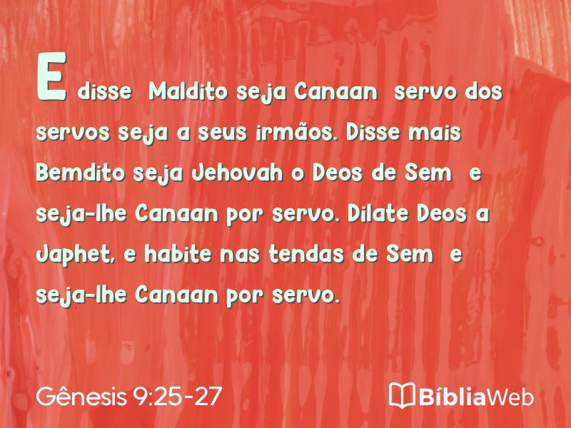 Gênesis 9:25-27 em imagem para compartilhar