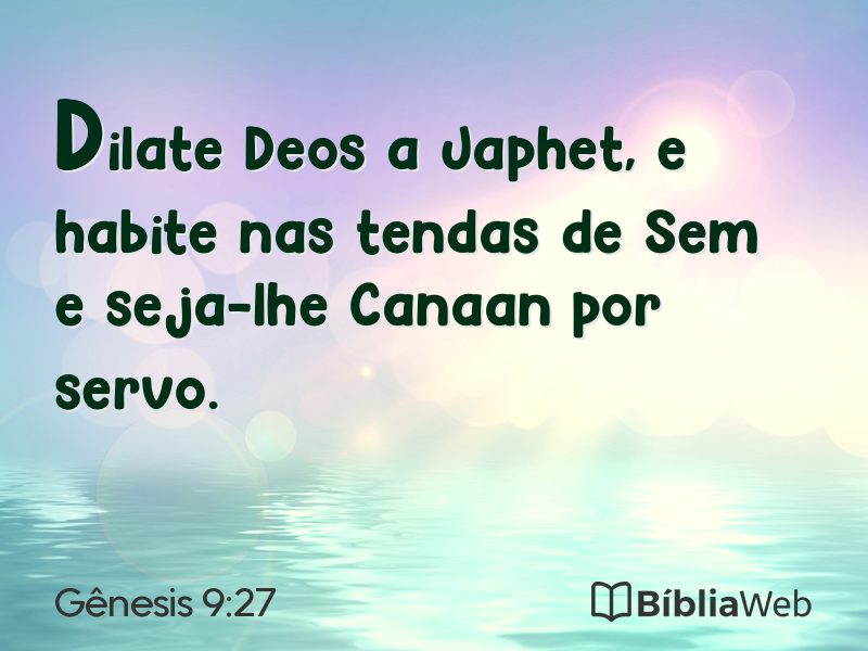 Gênesis 9:27 em imagem para compartilhar