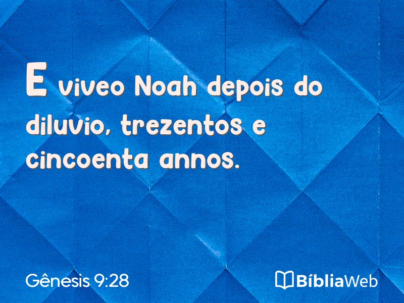 Gênesis 9:28 em imagem para compartilhar