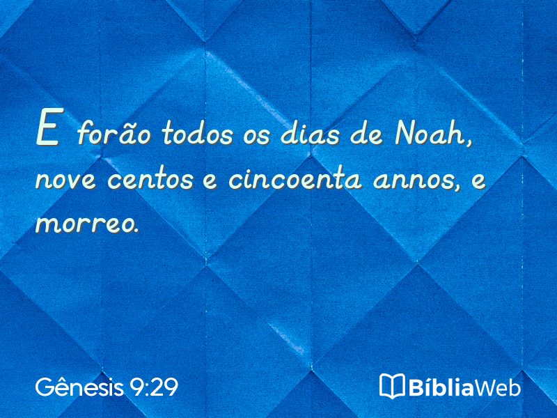 Gênesis 9:29 em imagem para compartilhar