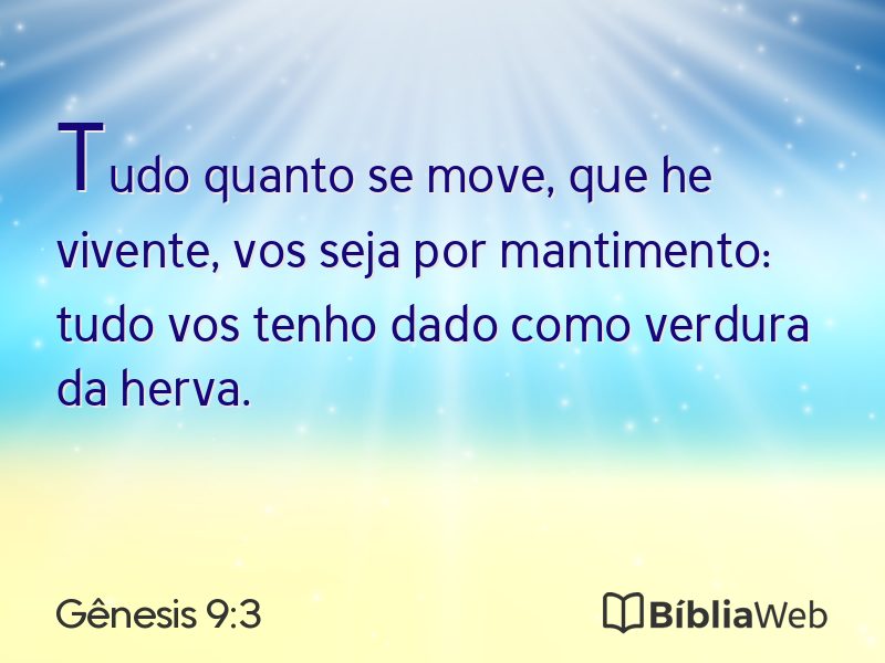 Gênesis 9:3 em imagem para compartilhar