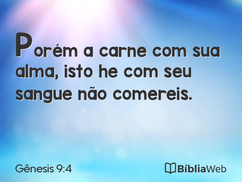 Gênesis 9:4 em imagem para compartilhar