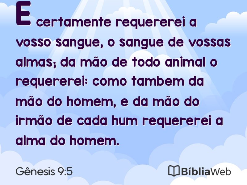 Gênesis 9:5 em imagem para compartilhar