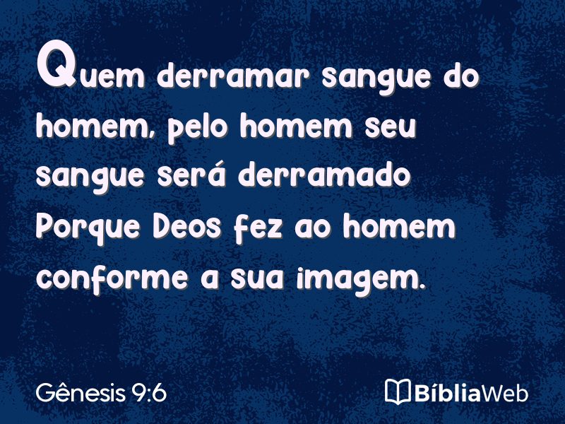Gênesis 9:6 em imagem para compartilhar