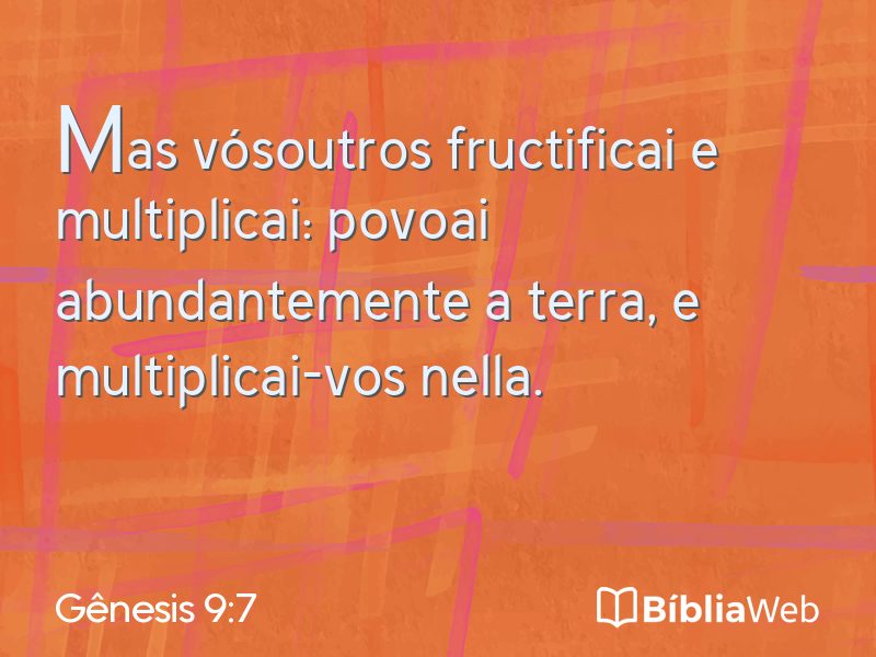 Gênesis 9:7 em imagem para compartilhar