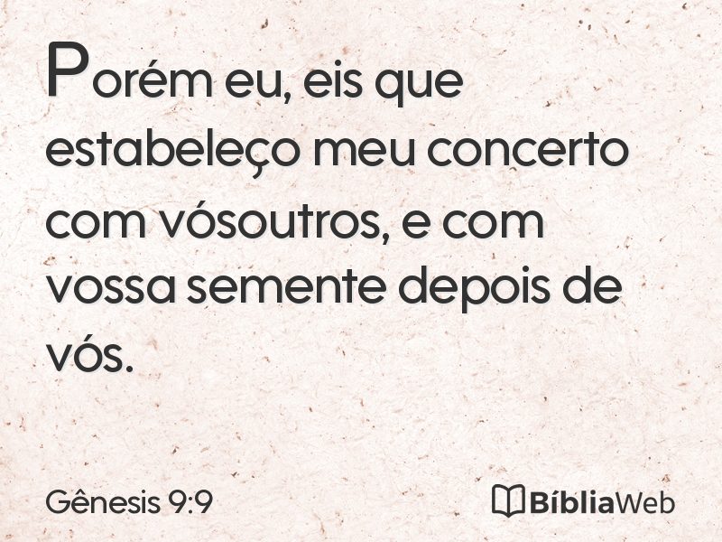 Gênesis 9:9 em imagem para compartilhar