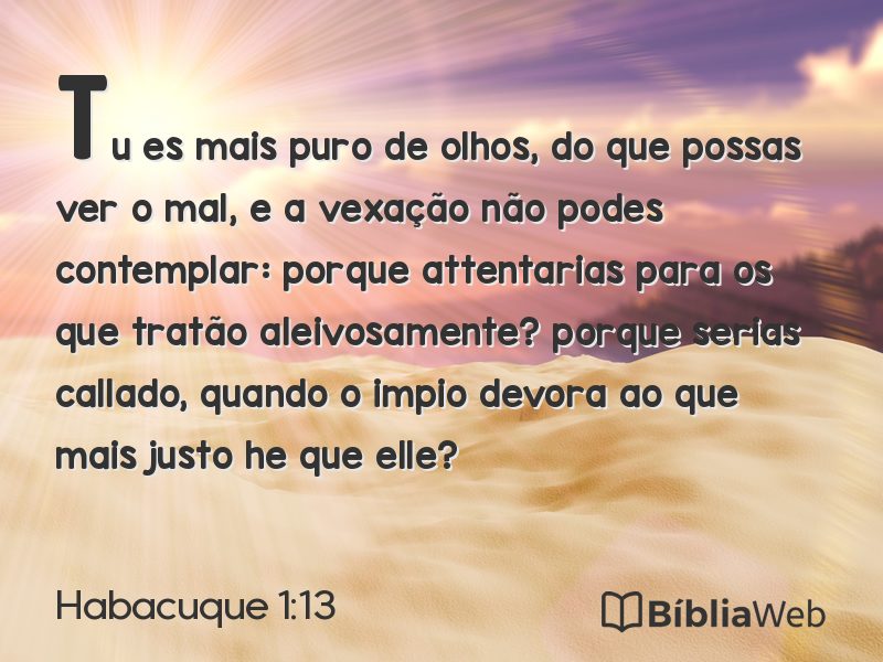 Habacuque 1:13 em imagem para compartilhar
