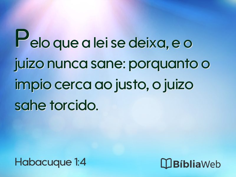 Habacuque 1:4 em imagem para compartilhar