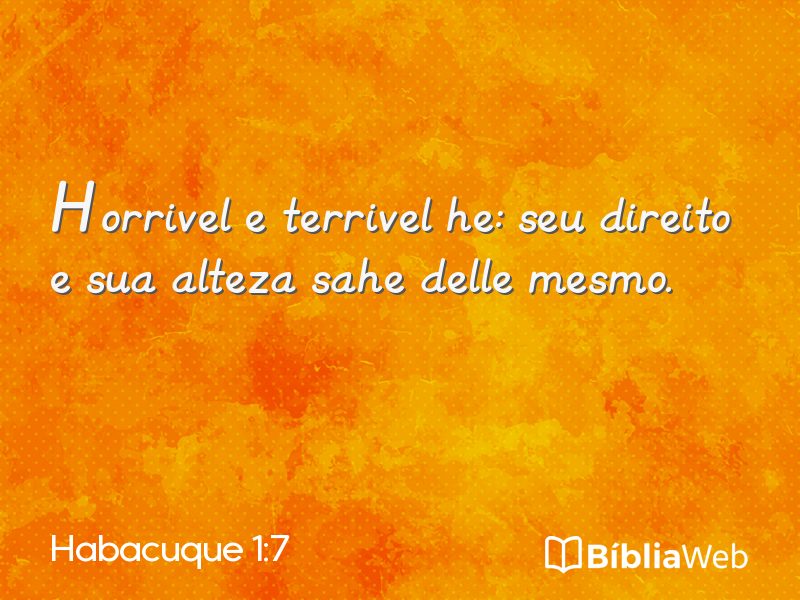 Habacuque 1:7 em imagem para compartilhar
