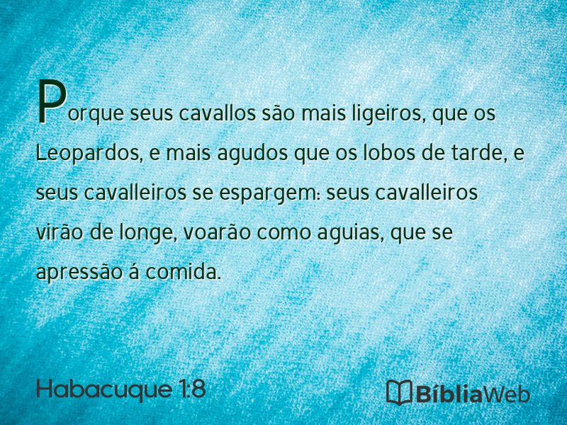 Habacuque 1:8 em imagem para compartilhar