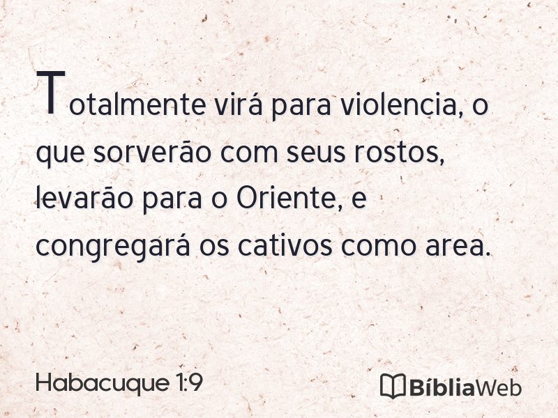Habacuque 1:9 em imagem para compartilhar