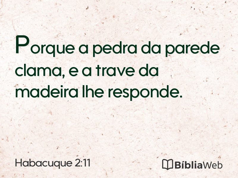 Habacuque 2:11 em imagem para compartilhar