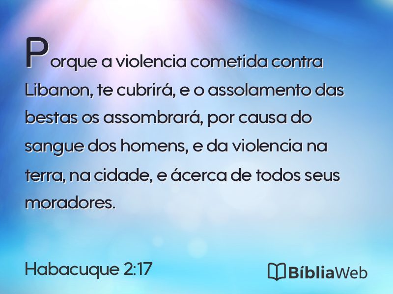 Habacuque 2:17 em imagem para compartilhar