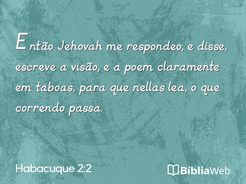 Habacuque 2:2 em imagem para compartilhar