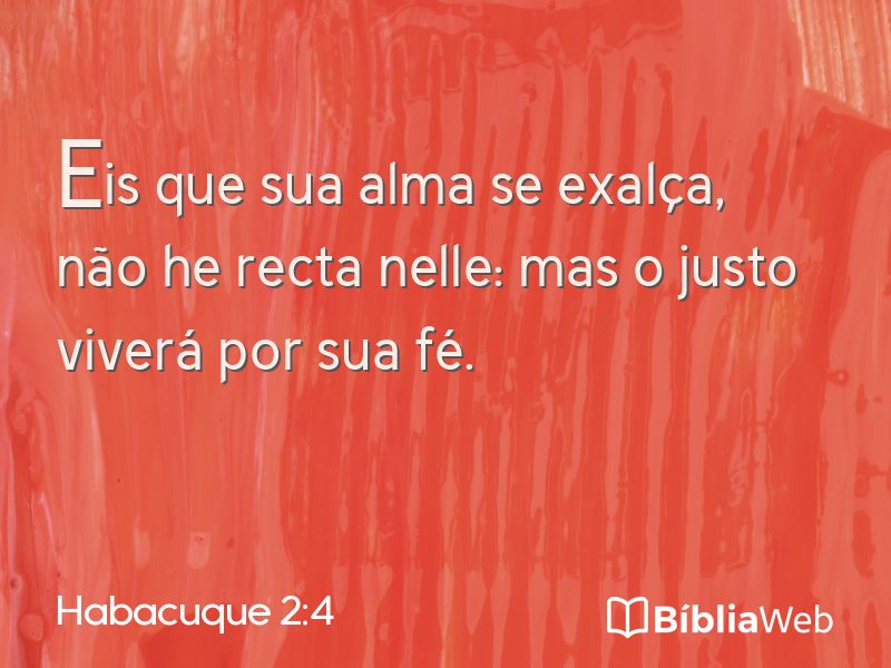 Habacuque 2:4 em imagem para compartilhar