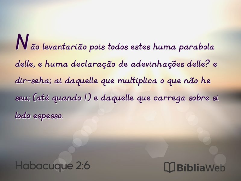 Habacuque 2:6 em imagem para compartilhar