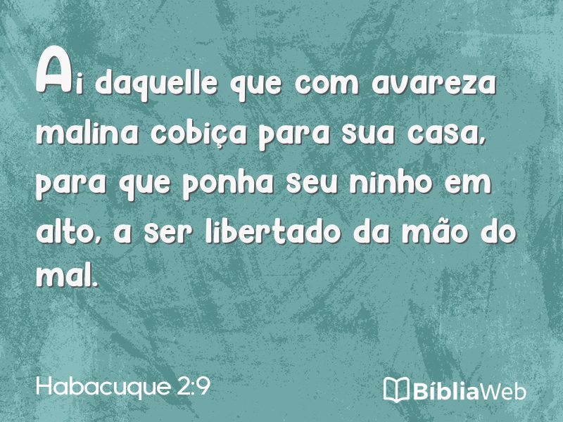 Habacuque 2:9 em imagem para compartilhar