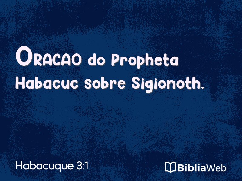 Habacuque 3:1 em imagem para compartilhar
