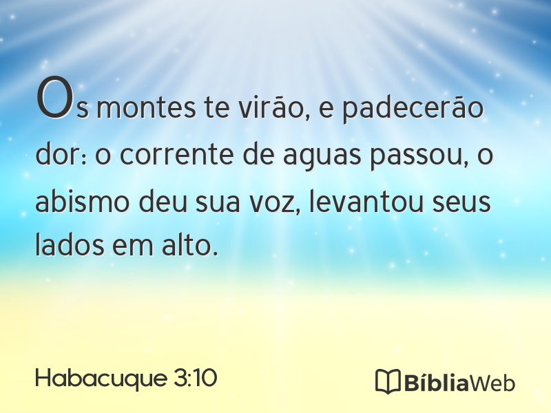 Habacuque 3:10 em imagem para compartilhar