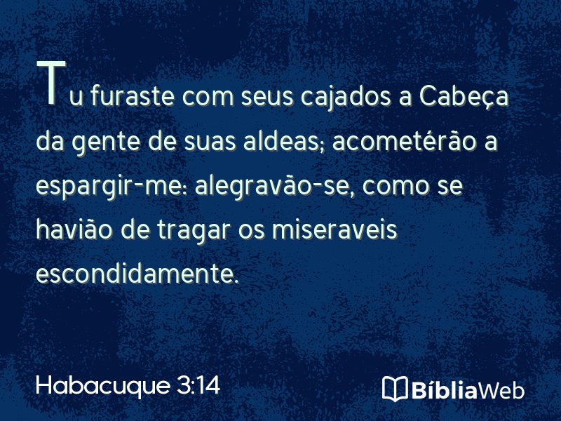 Habacuque 3:14 em imagem para compartilhar