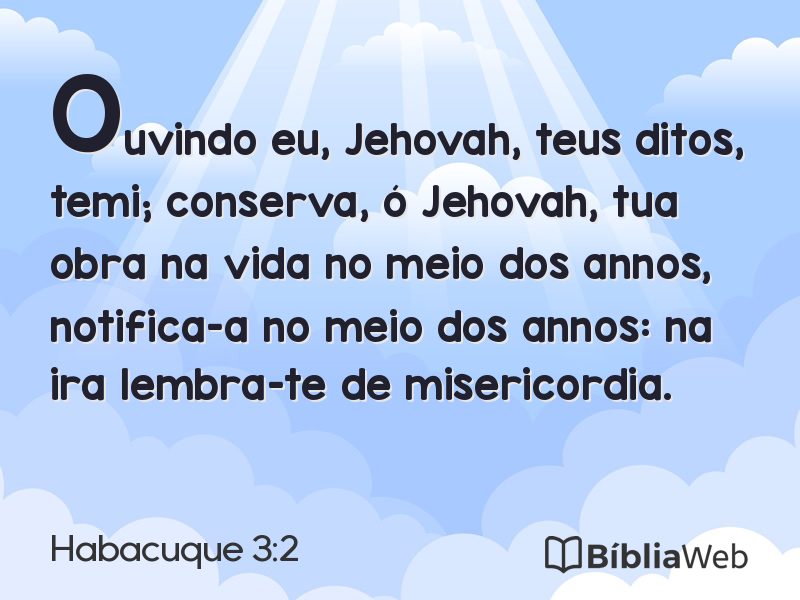 Habacuque 3:2 em imagem para compartilhar