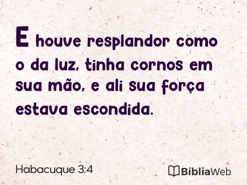 Habacuque 3:4 em imagem para compartilhar