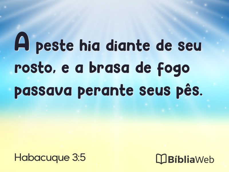 Habacuque 3:5 em imagem para compartilhar