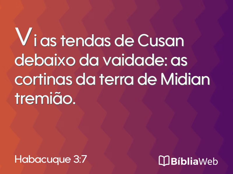 Habacuque 3:7 em imagem para compartilhar