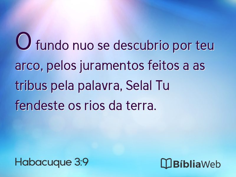 Habacuque 3:9 em imagem para compartilhar