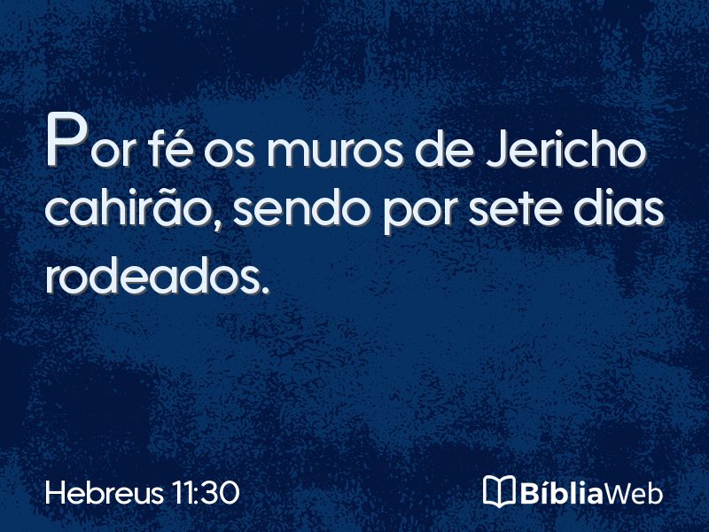 Hebreus 11:30 em imagem para compartilhar