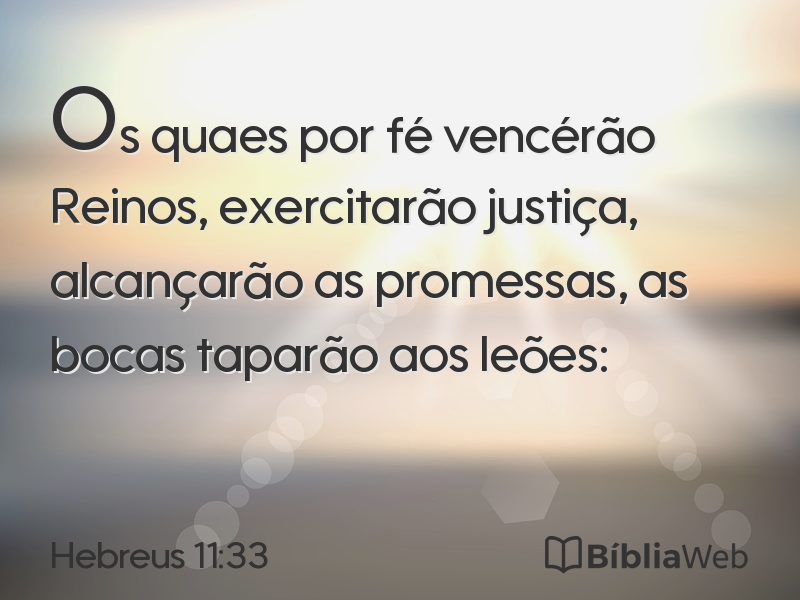 Hebreus 11:33 em imagem para compartilhar