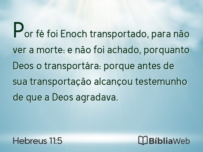 Hebreus 11:5 em imagem para compartilhar