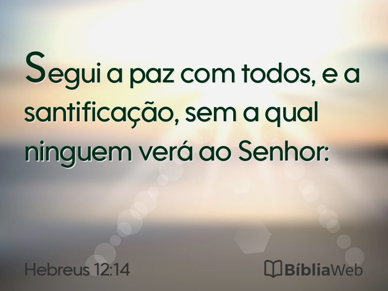 Hebreus 12:14 em imagem para compartilhar