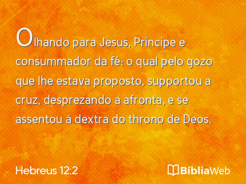 Hebreus 12:2 em imagem para compartilhar