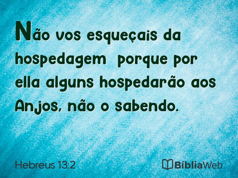 Hebreus 13:2 em imagem para compartilhar