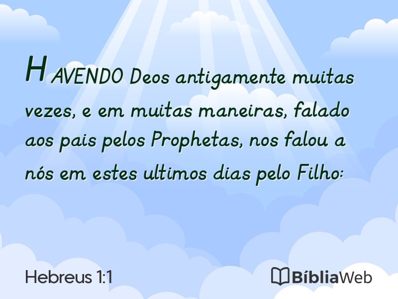 Hebreus 1:1 em imagem para compartilhar