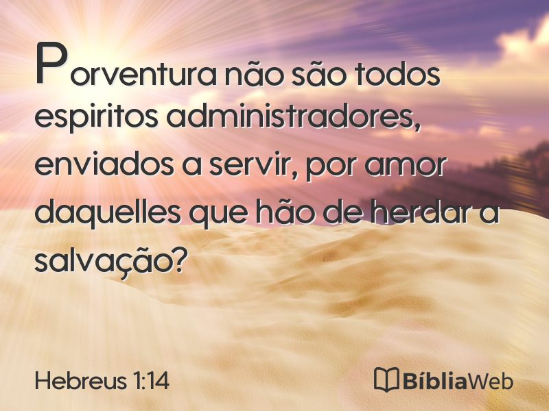 Hebreus 1:14 em imagem para compartilhar