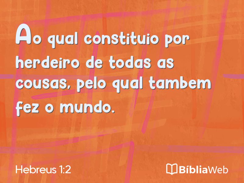 Hebreus 1:2 em imagem para compartilhar