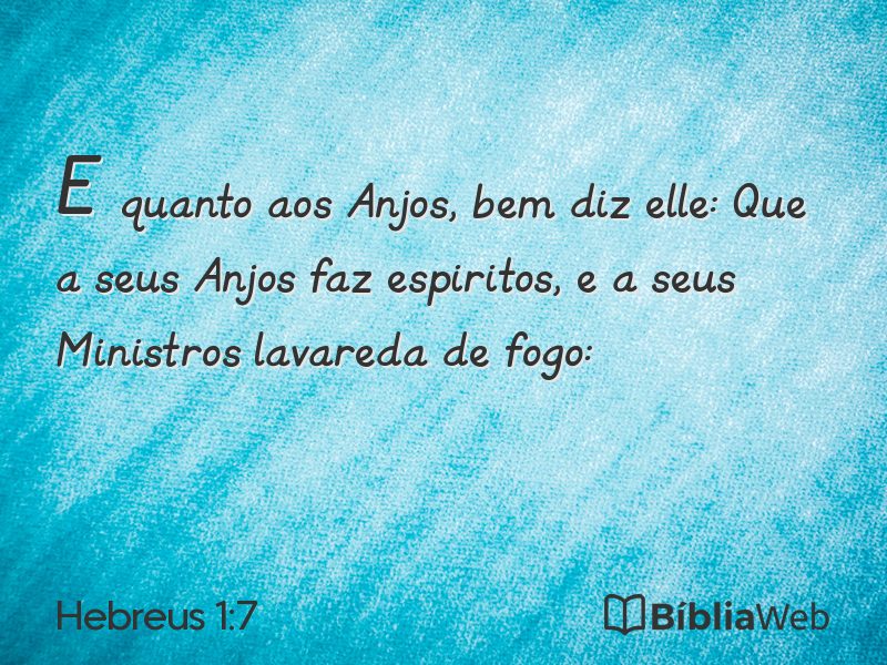 Hebreus 1:7 em imagem para compartilhar